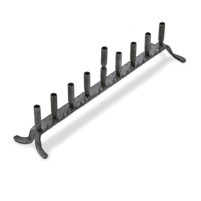 Hand Forged Artisan Menorah - Black