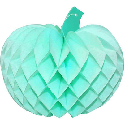 Honeycomb Tissue Paper Pumpkin, 10" -  Mint