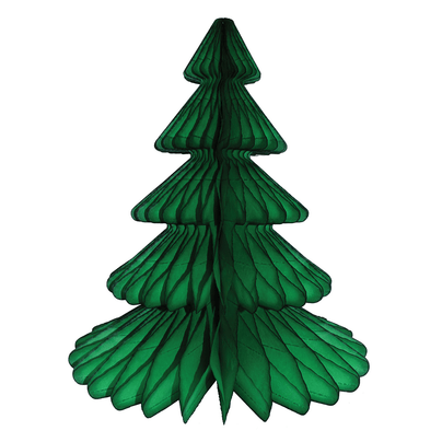 Honeycomb Tissue Paper Tree, Dark Green - 2 Size Options