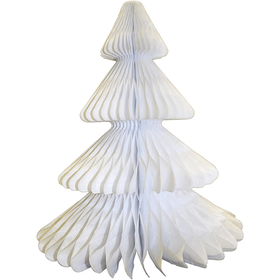 Honeycomb Tissue Paper Tree, White - 2 Size Options