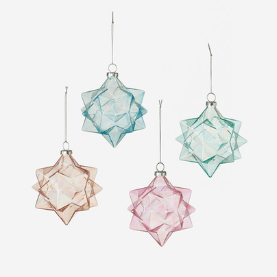 Iridescent Star Ornament - 4 Color Options