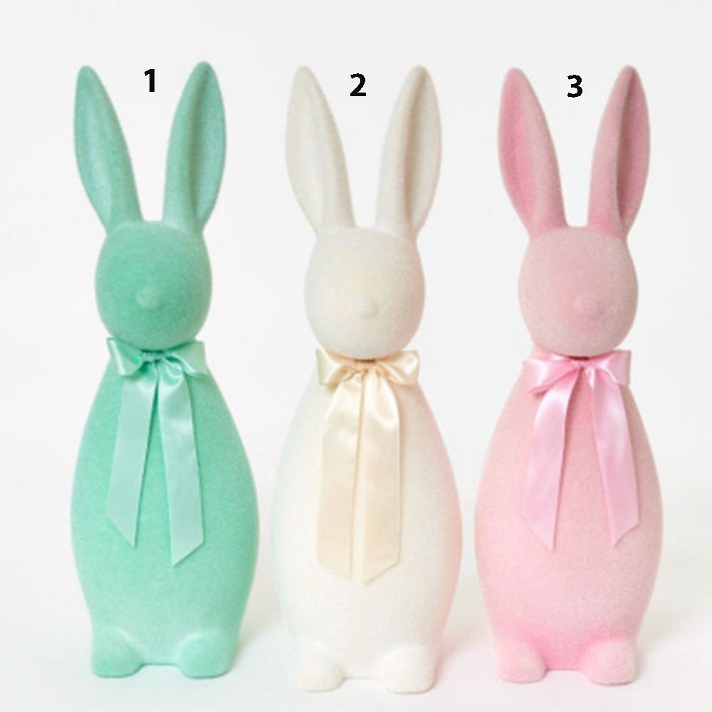 Large Flocked Bunnies, Pastel - 3 Color Options, Shop Sweet Lulu