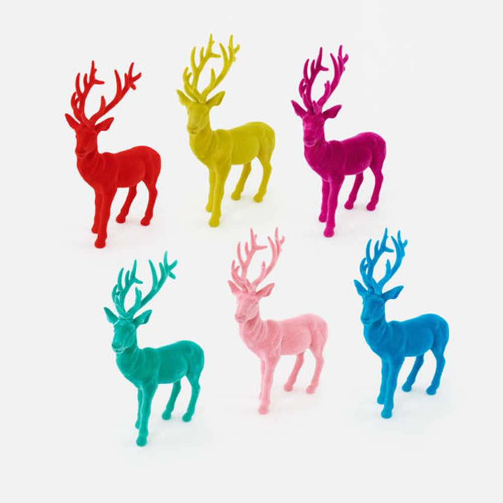Large Flocked Reindeer - 6 Color Options, Shop Sweet Lulu