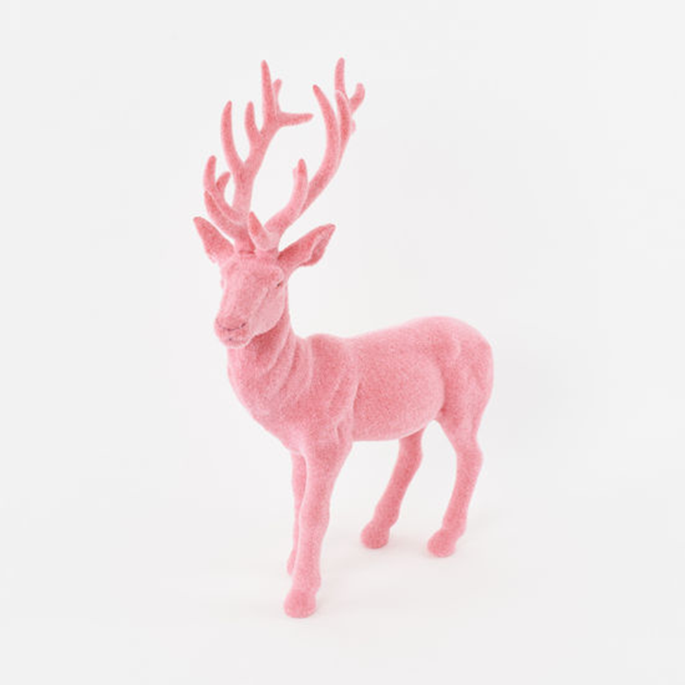 Large Flocked Reindeer - Pink, Shop Sweet Lulu