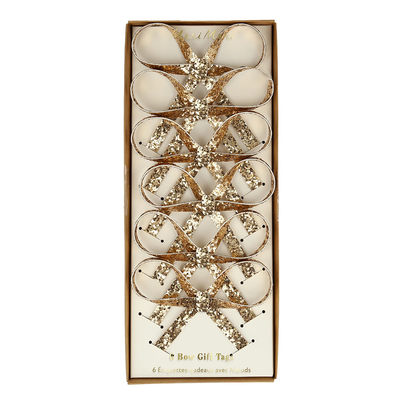 Meri Meri Glitter Bow Gift Tag Set