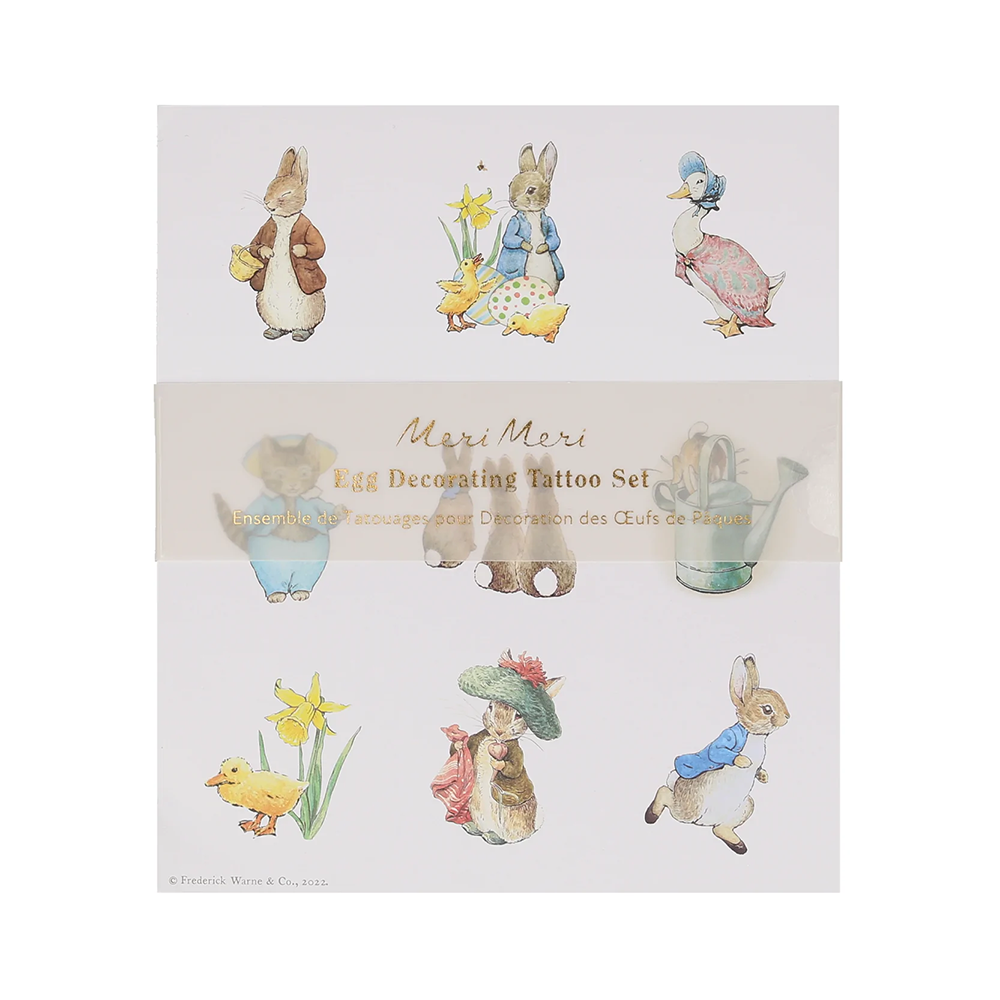 Meri Meri Peter Rabbit in the Garden Egg Decorating Tattoos, Shop Sweet Lulu