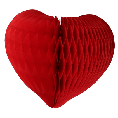 Honeycomb Heart, Red - 2 Size Options