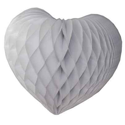 Honeycomb Heart, White - 2 Size Options