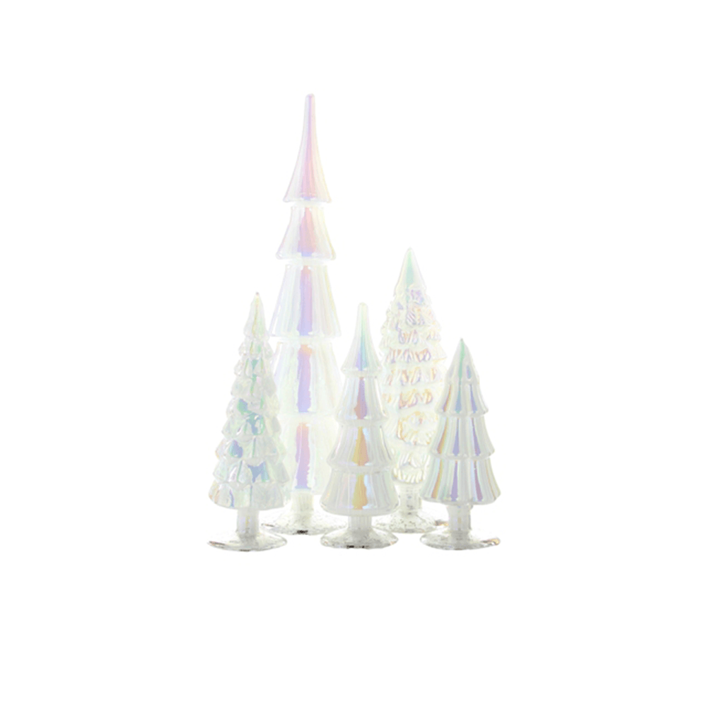 Moonglow Hue Glass Trees - Set of Five, Shop Sweet Lulu