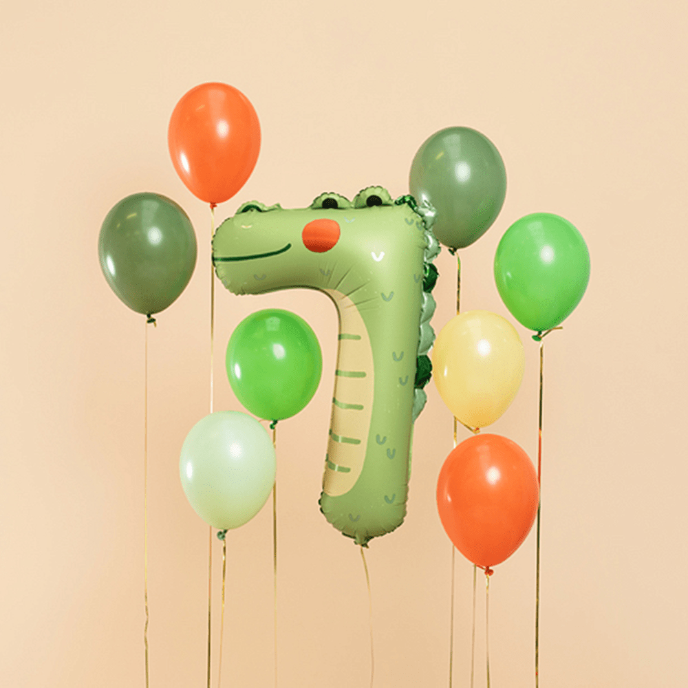 Number 7 Balloon - Crocodile, Shop Sweet Lulu