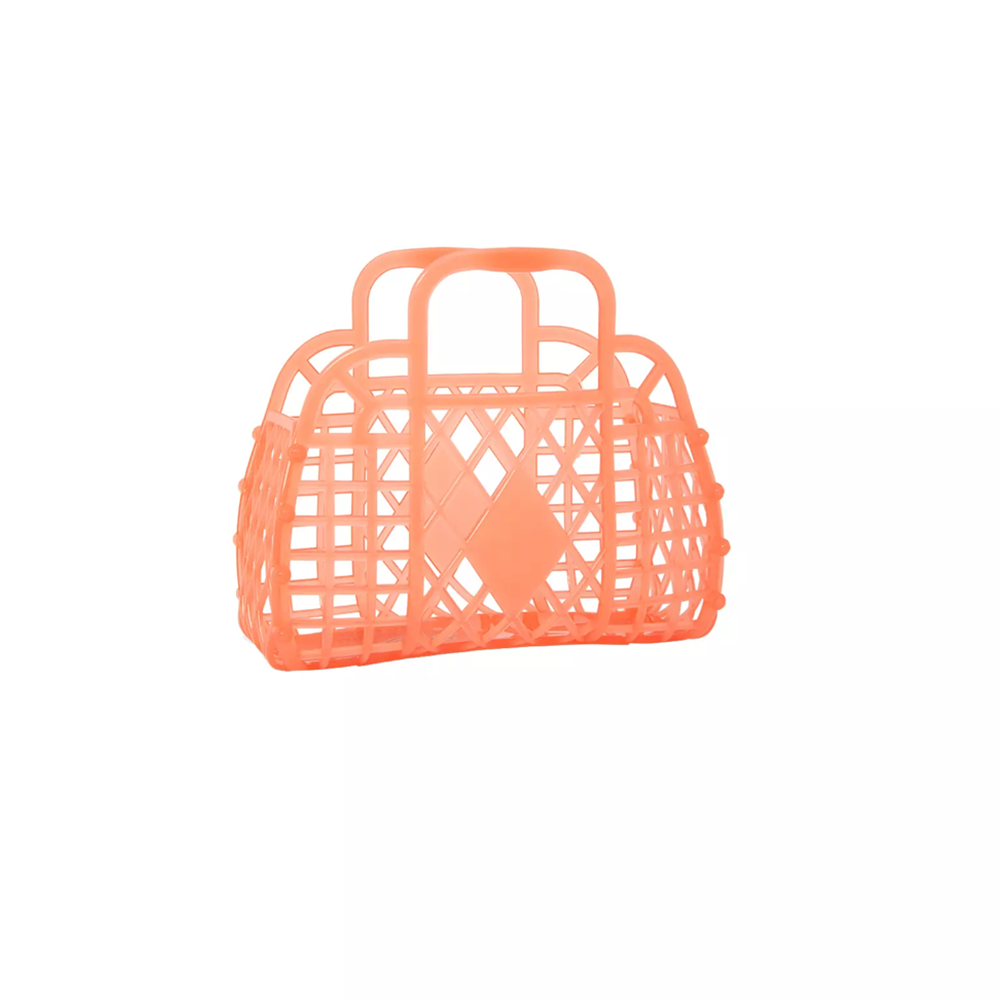 Blue Mini Retro Jelly Basket Bag
