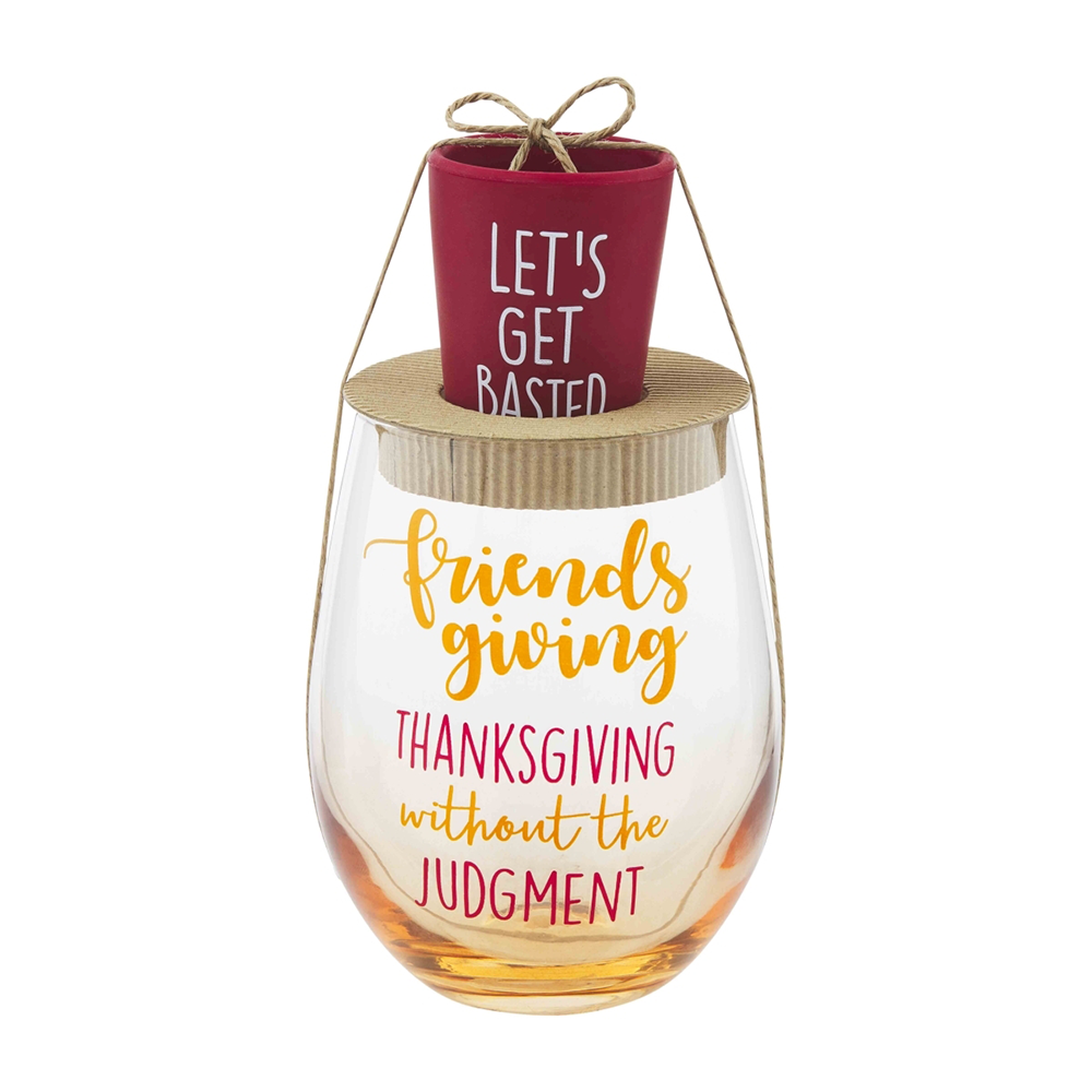 Thanksgiving Wine & Shot Glass Sets - 2 Style Options, Shop Sweet Lulu