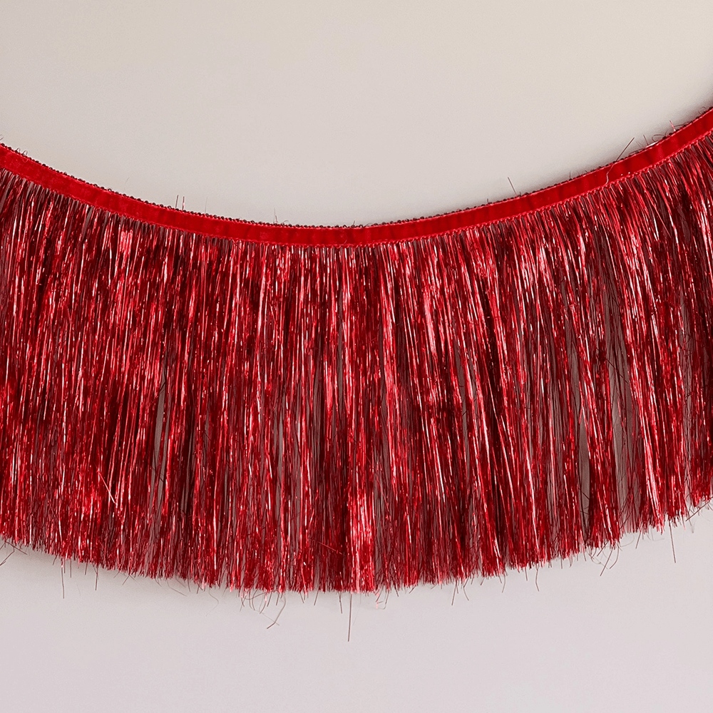 Tinsel Fringe Garland - Red, Shop Sweet Lulu