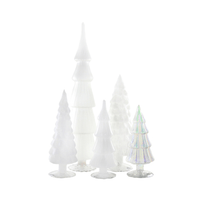 White Glass Trees, Set of Five, Jollity & Co.