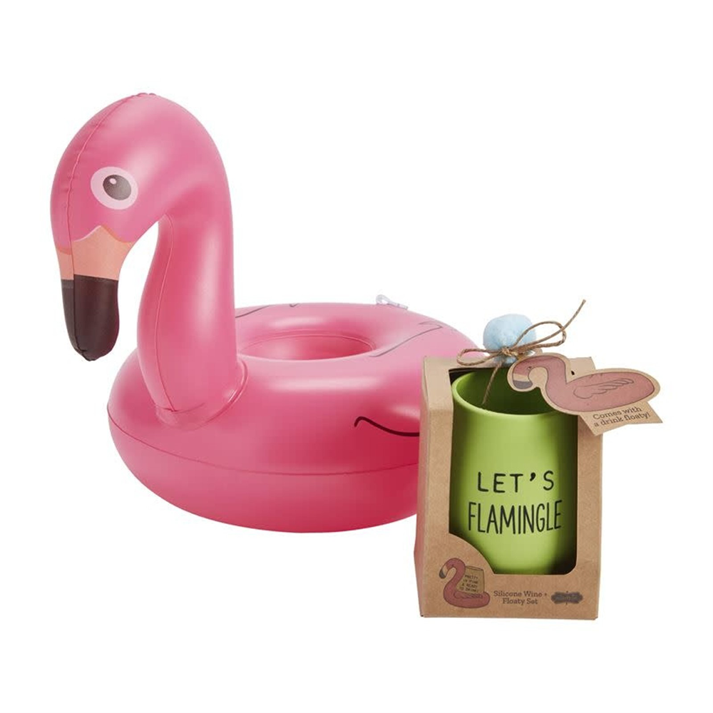 Wine Floaty Set - Flamingo, Jollity Co.