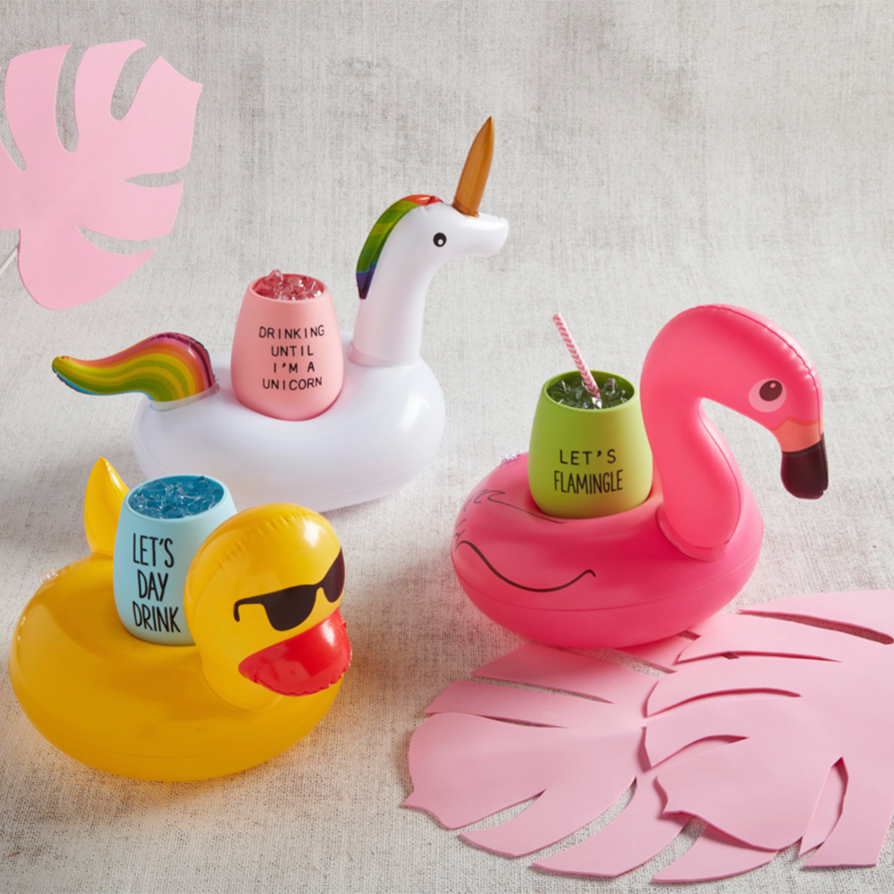 Wine Floaty Set - Flamingo, Jollity Co.