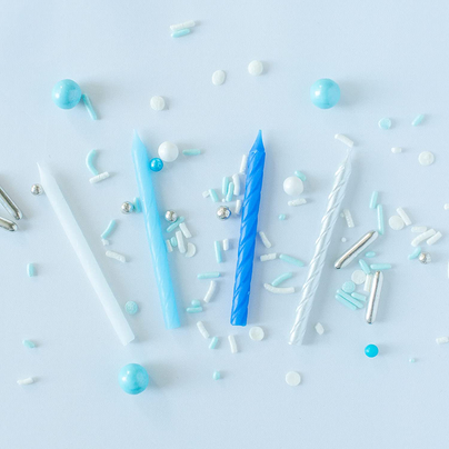 Wish For More Birthdays Party Candles - Blue