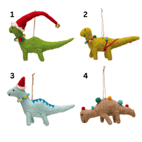 Wool Felt Dinosaur Ornaments, 4 Style Options - Shop Sweet Lulu