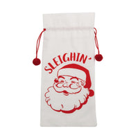 Cloth "Sleighin" Wine Bottle Bag