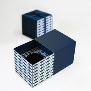 Navy Pattern - Cupcake Box