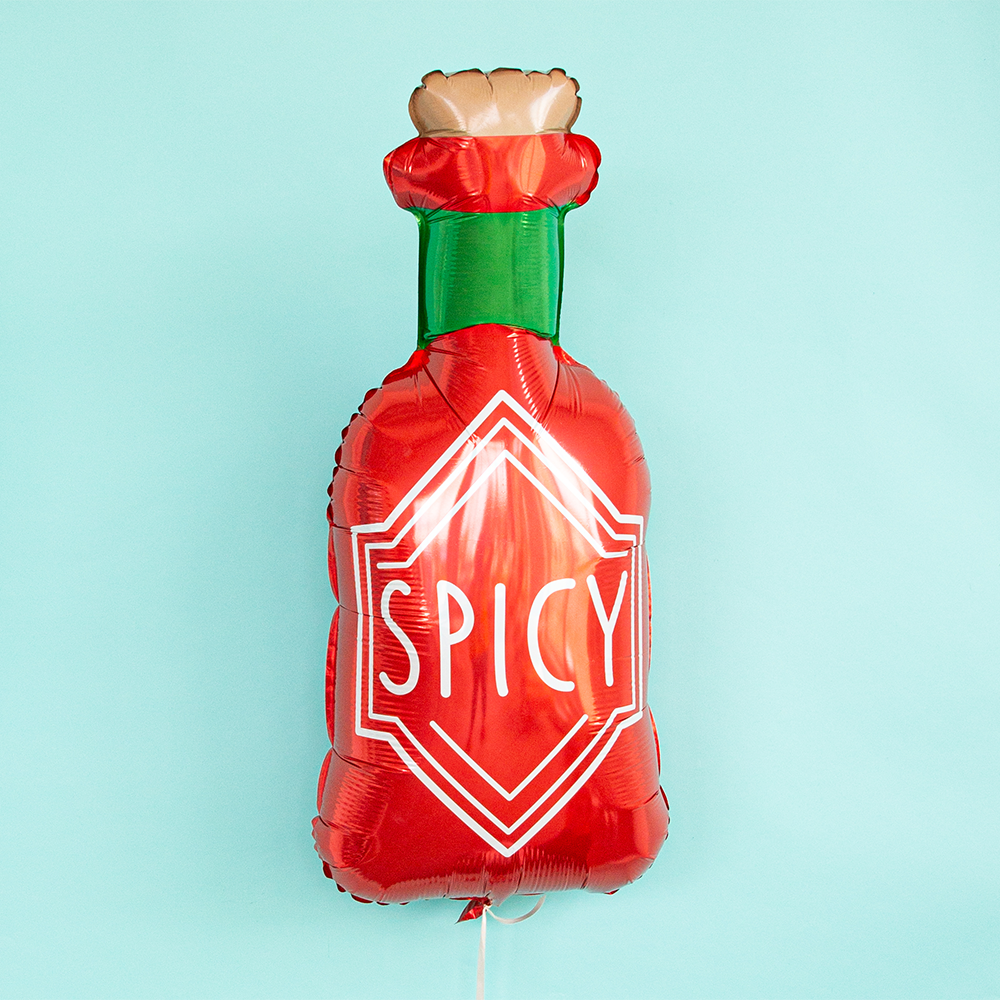 "Spicy" Bottle Mylar Balloons, Packaged from Jollity & Co