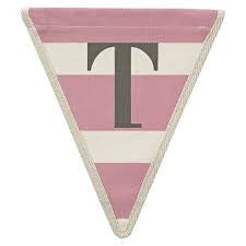 Fabric Bunting Letter T