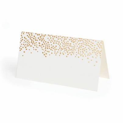 Gold Splattered Place Cards