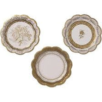 Party Porcelain Gold Plates