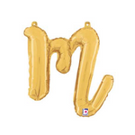 24" Gold Script Letter Balloon