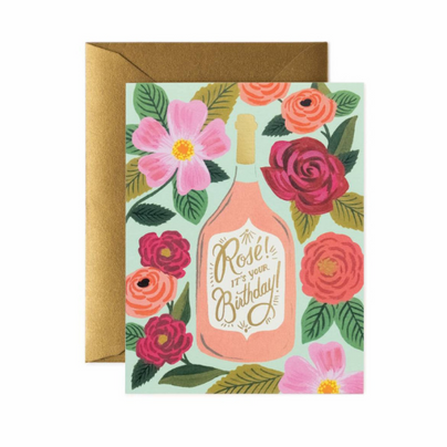 "Rosé It's Your Birthday" Birthday Card