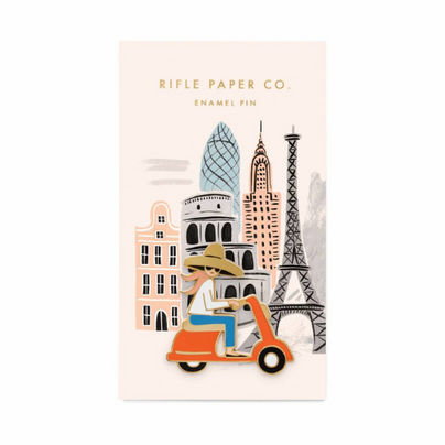 Scooter Girl Enamel Pin