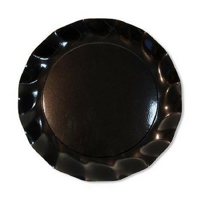 Black Ruffled Plates - 3 Size Options