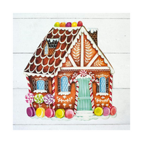 Gingerbread House Die-Cut Placemats