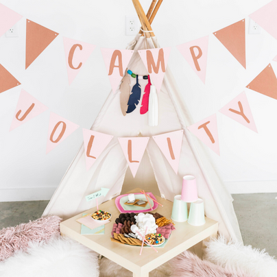 "Camp" Pennant Banner Printable