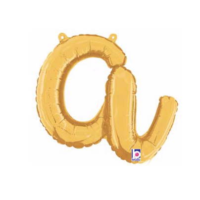 24" Gold Script Letter Balloon