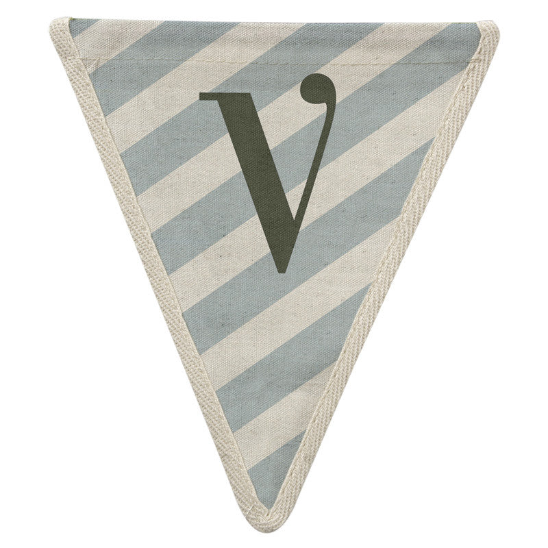 Fabric Bunting Letter V