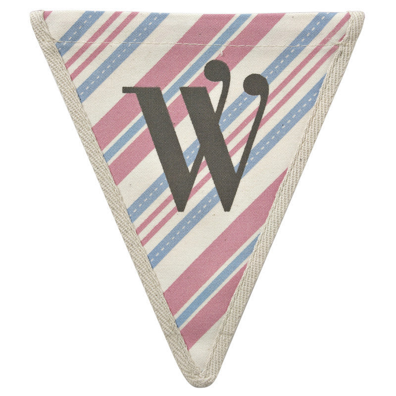 Fabric Bunting Letter W
