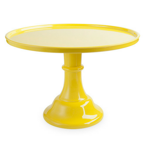 bright yellow cake stand 