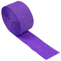 bright purple crepe paper streamer
