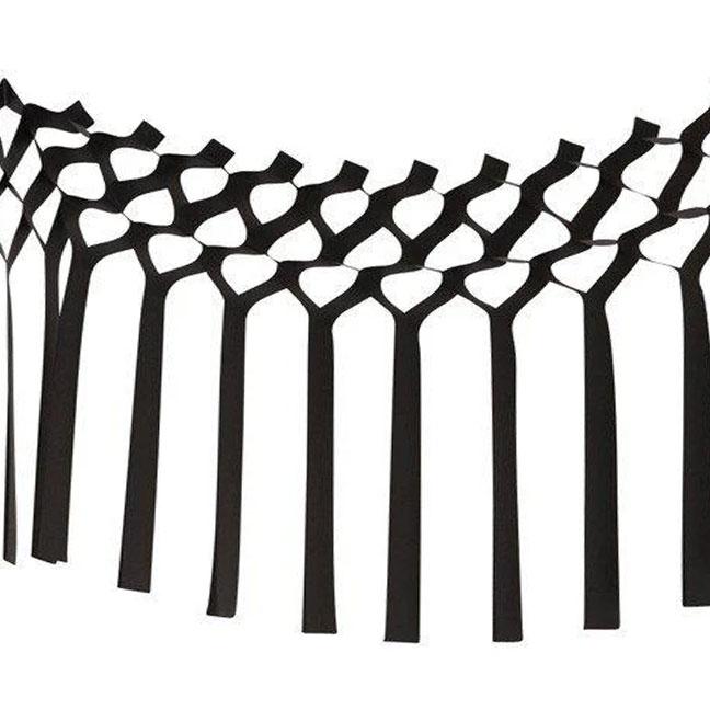 Tissue Streamer Garland - Black