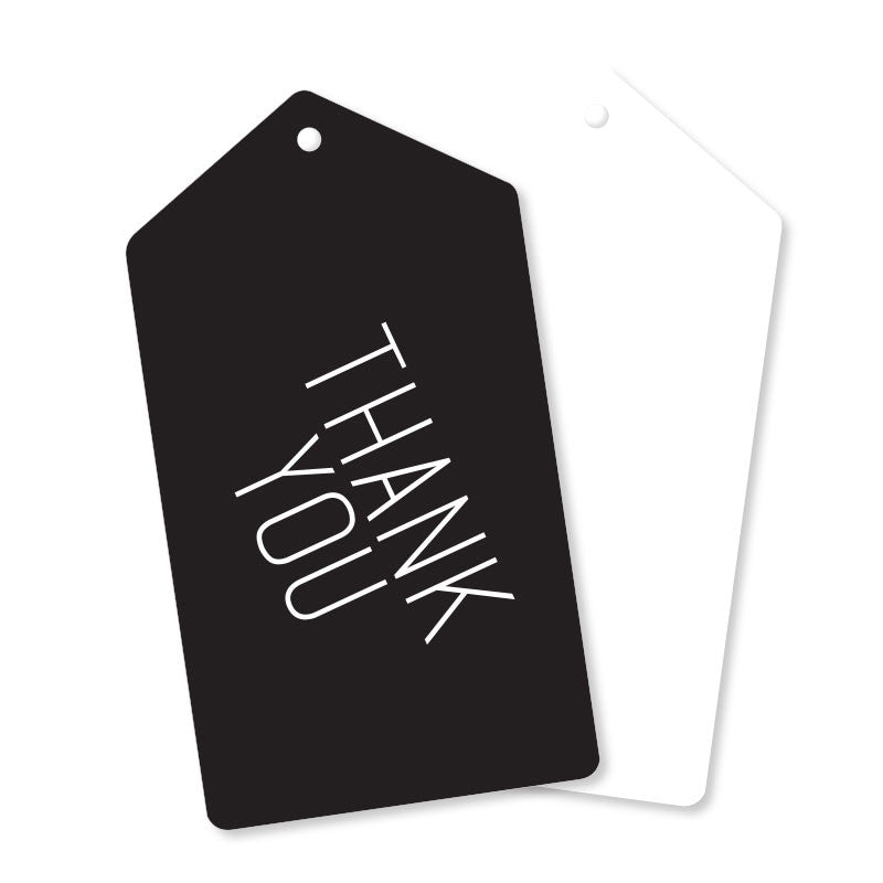 Black Thank You Tags