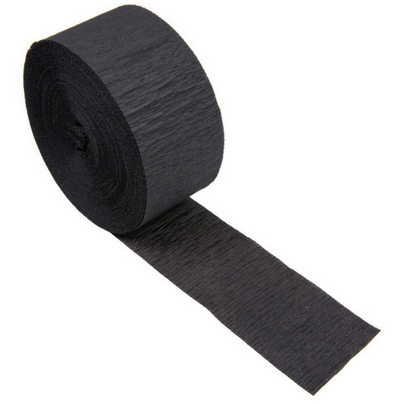 Black Crepe Paper Streamer
