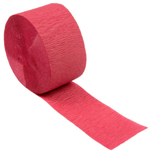 burgundy crepe paper streamer