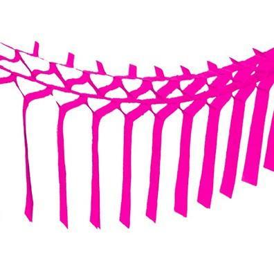 Tissue Streamer Garland - Cerise