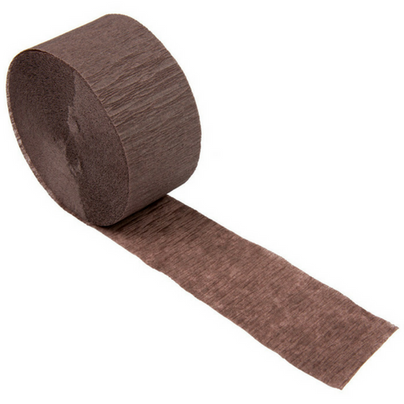Chocolate Brown Crepe Paper Streamer
