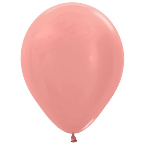 Latex Balloon, Chrome Rose Gold