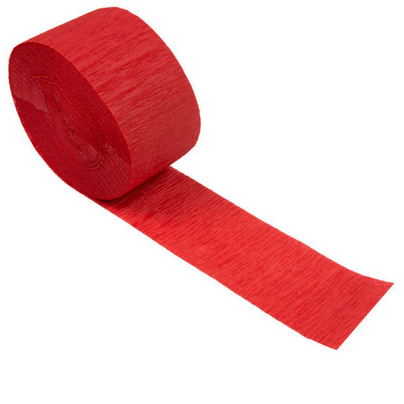 Candy Apple Red Crepe Paper Streamer