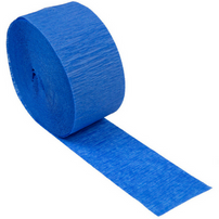 royal blue crepe paper streamer