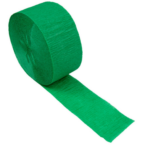 emerald green crepe paper streamer