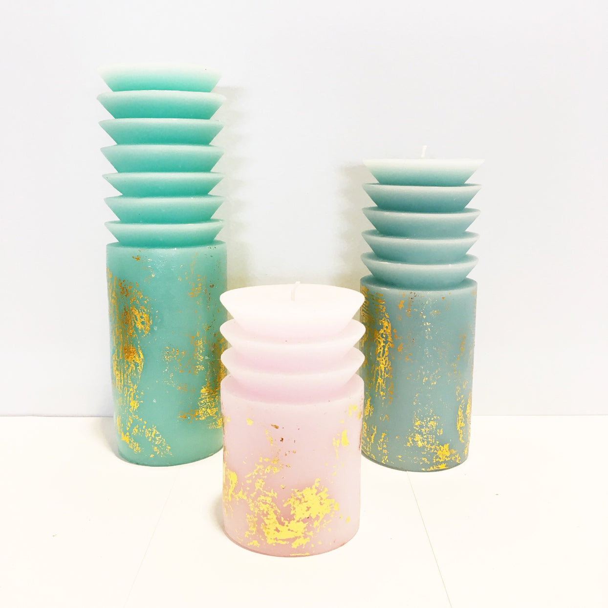 Ombre Geometric Candles - Two Options